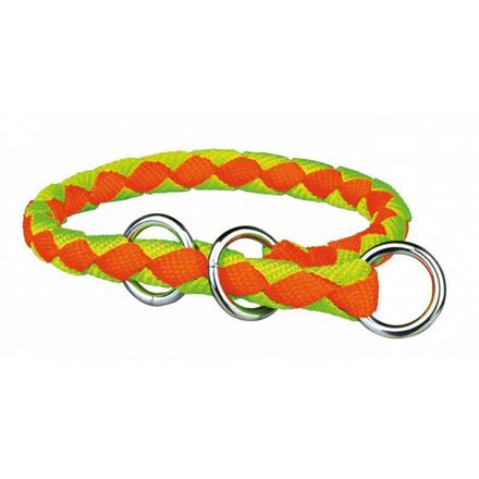 Nylonový obojek kulatý CAVO- neon oranžový/zelený DOPRODEJ