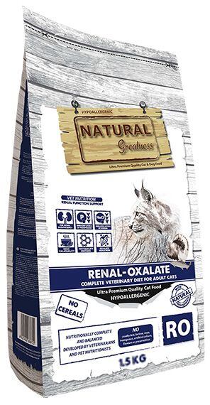 Natural Greatness RENAL-OXALATE veterinární dieta pro kočky 1,5 kg
